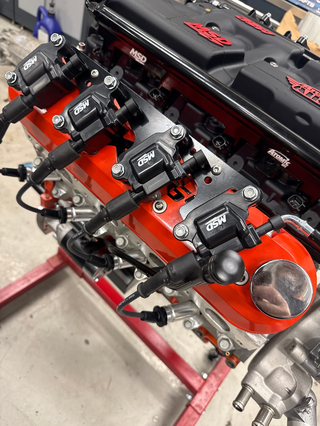 Customer photo review of LS Multi Coil Bracket Mounting Kit For Motion Billet Valve Covers
