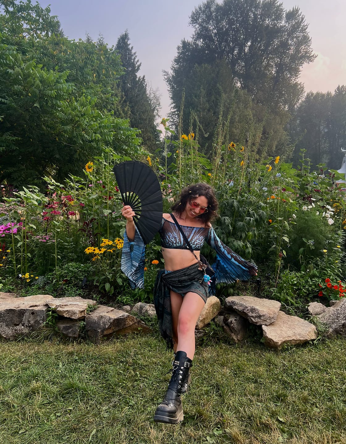 Customer photo review of Blue Hypnotic Off Shoulder Set