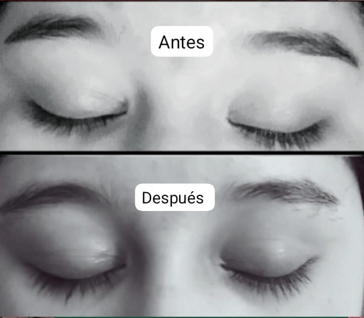 Customer photo review of Suero para pestañas y cejas
