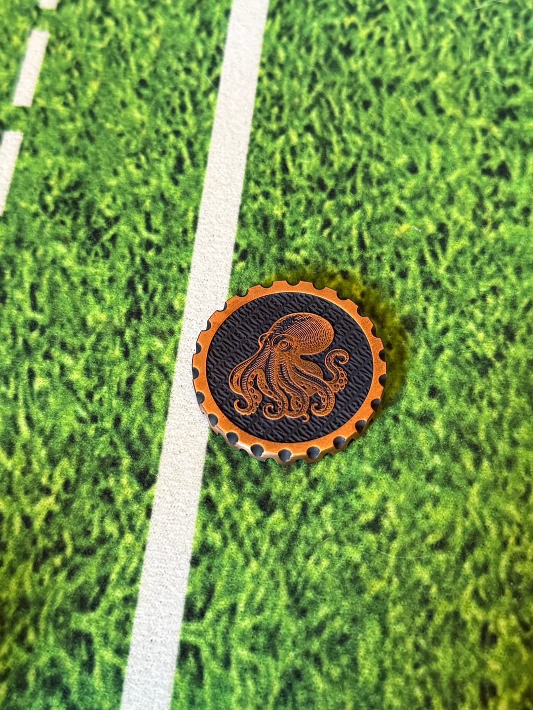 Customer photo review of The Octopus Coin — Copper