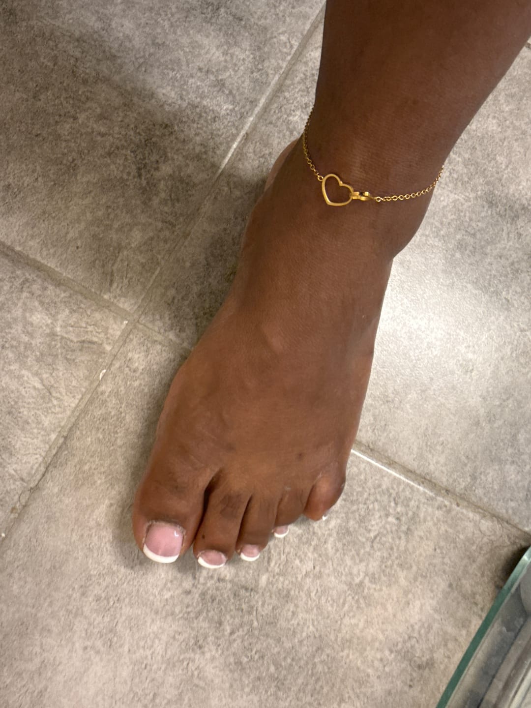 Customer photo review of Heart Link Anklet
