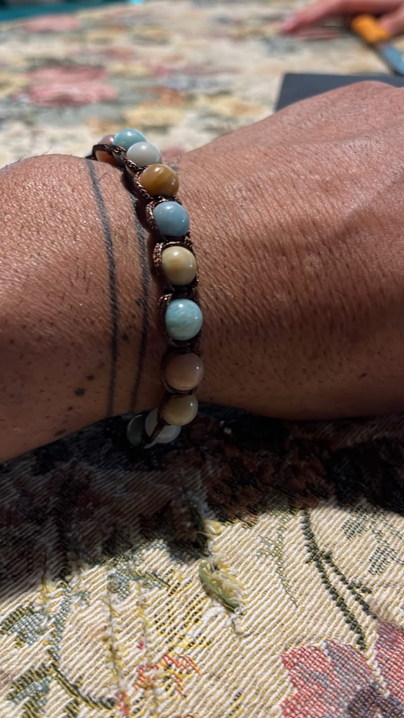 Customer photo review of Green Aventurine Tibetan Bracelet – Spiritual Jewelry for Balance and Renewal