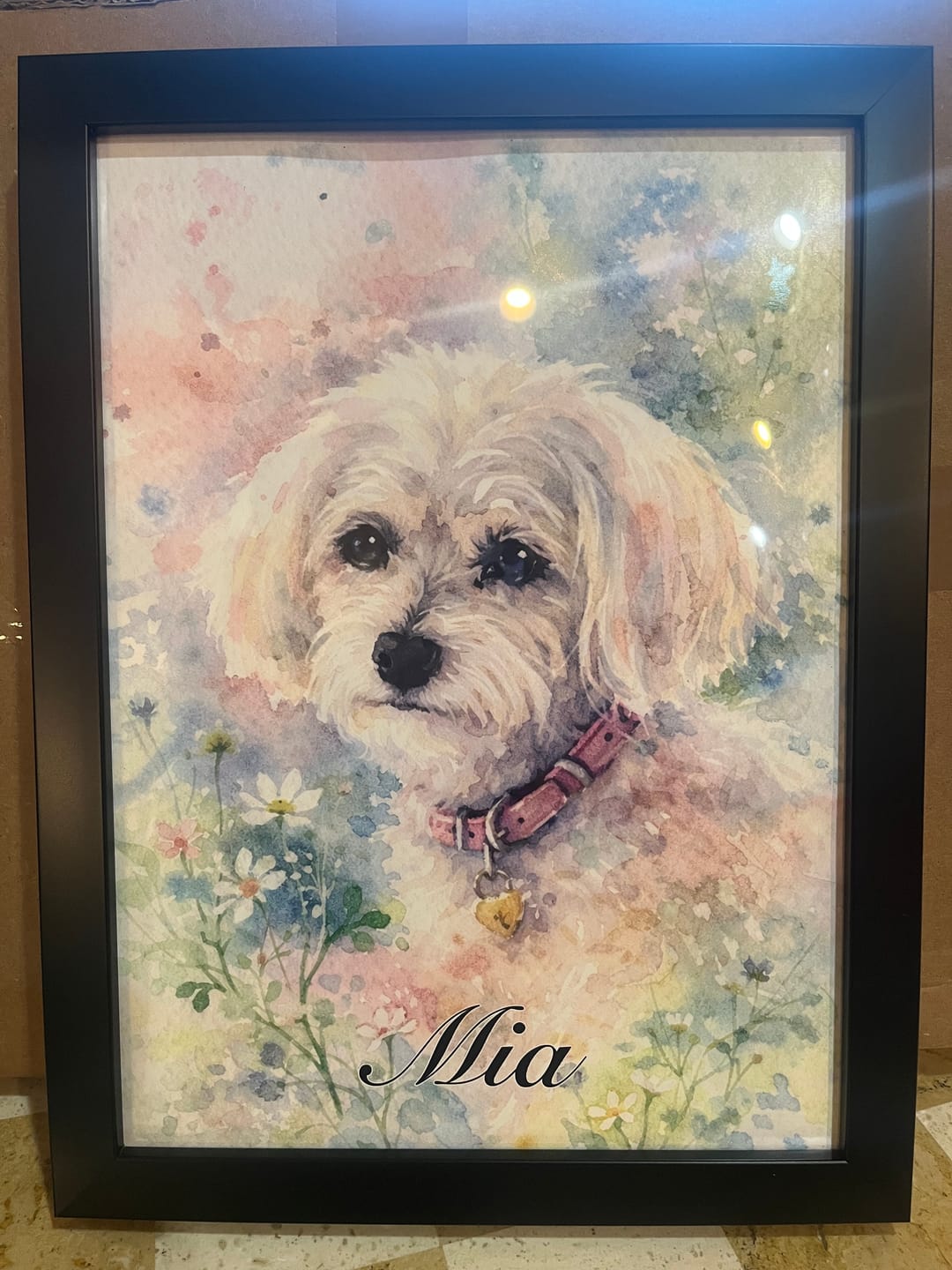 Customer photo review of Watercolor - Personalized Poster