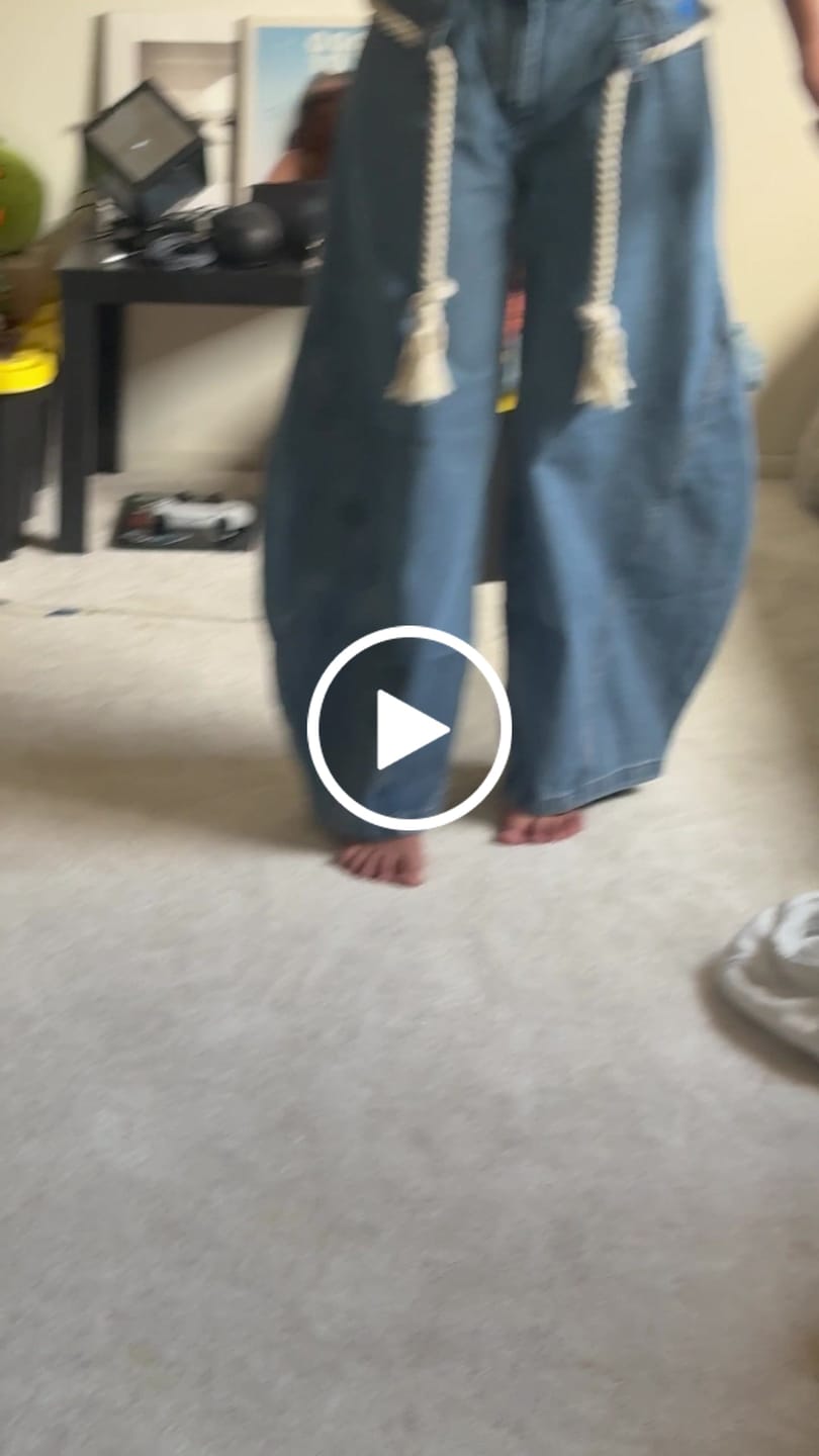 Customer video review of Aelfric Eden Super Baggy Drawstring Waist Jeans