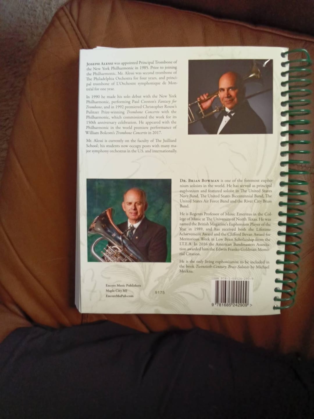 Customer photo review of Complete Method for Trombone and Euphonium by J.B. Arban Edited by Joseph Alessi and Dr. Brian Bowman