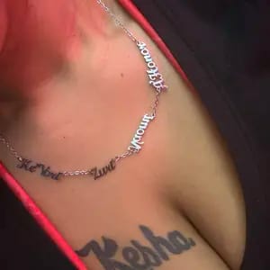 Customer photo review of The Custom Signature Name Necklace