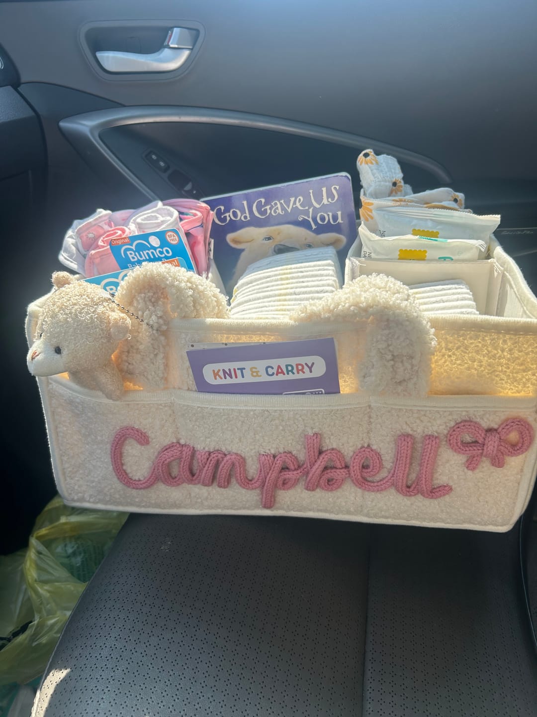 Customer photo review of K&C - Personalized Baby Storage Basket