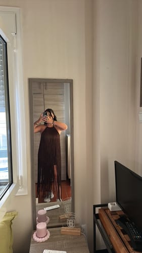 Customer photo review of Halter Φόρεμα με Κρόσσια και Μαντήλι