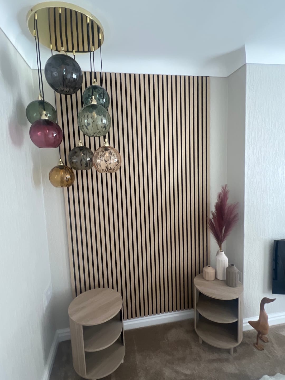 Customer photo review of Acoustic Slat Wall Panels Wooden Decorative Wall Panels Natural Oak Premium 2.4m x 0.6m