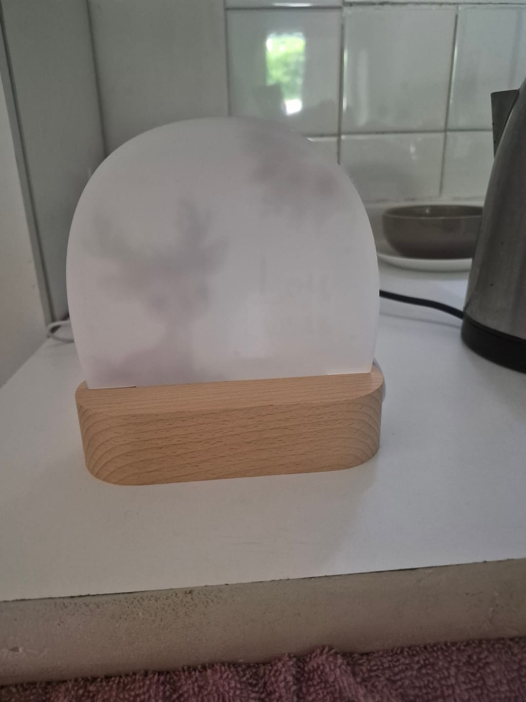 Customer photo review of Veilleuse enfant personnalisée – Bébé faon