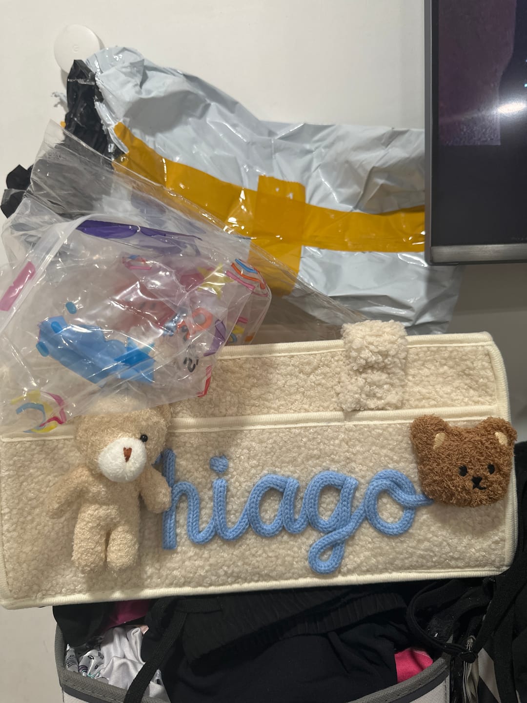Customer photo review of K&C - Personalized Baby Storage Basket