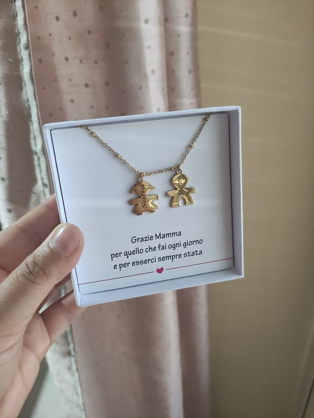 Customer photo review of Collana Nascita con bambino - Piccolo Mio