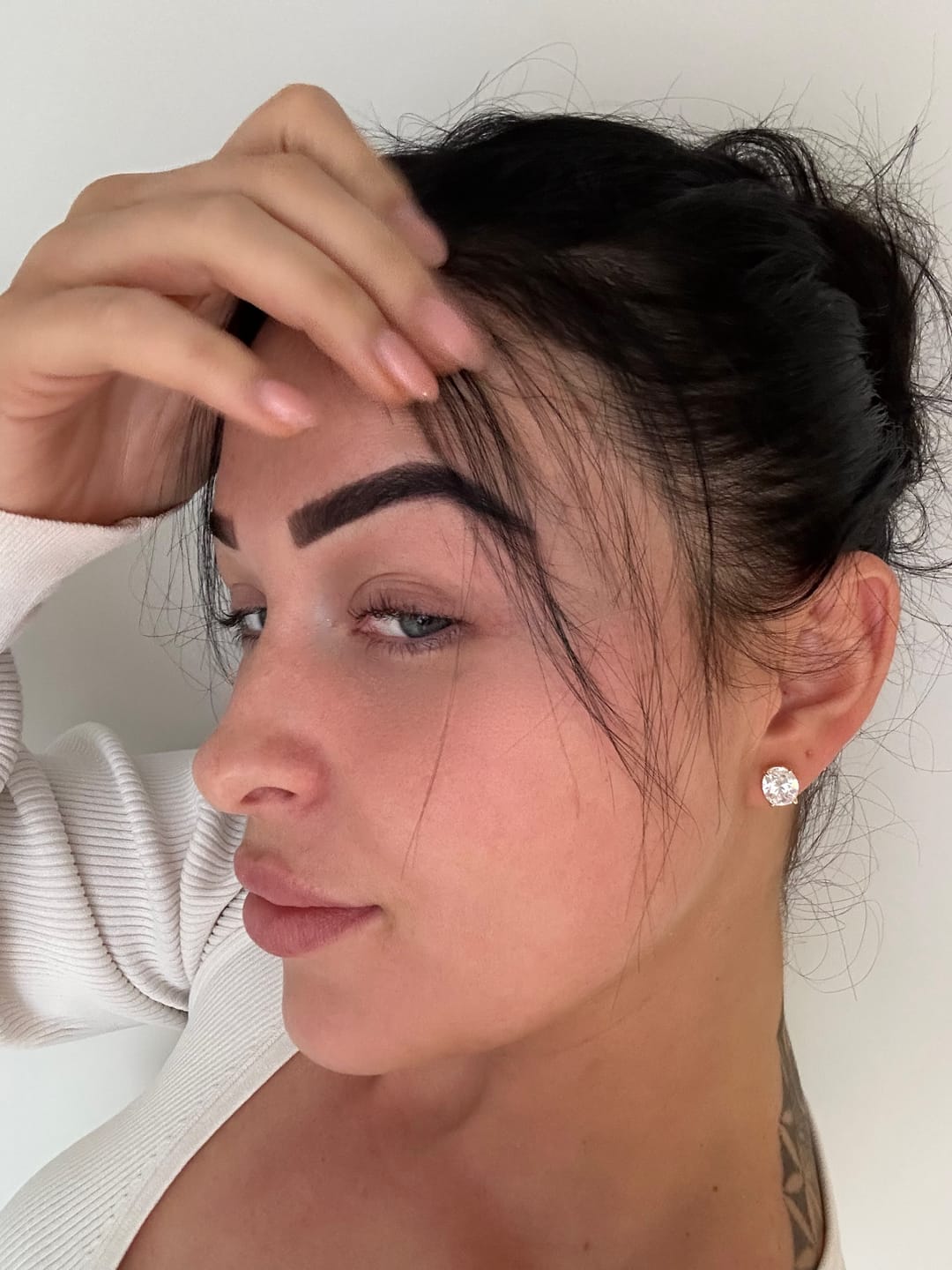 Customer photo review of SARA STUDS - GOLD