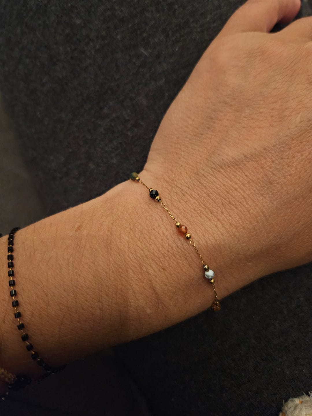 Customer photo review of Lulu Beaded Stone Bracelet