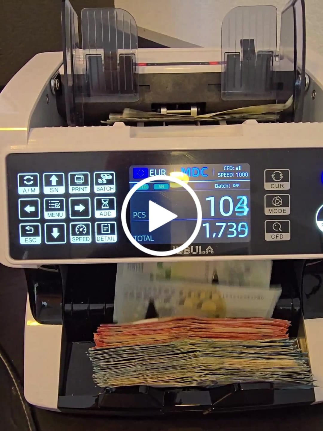 Customer video review of Jubula MV-500 Banknote Value Counter