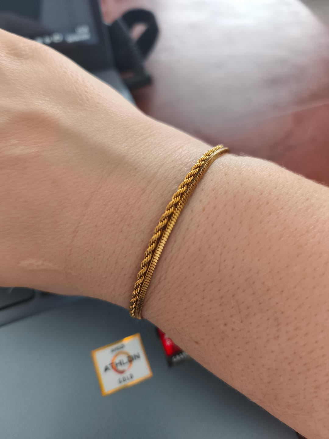 Customer photo review of Rope Chain Bracelet in Gold