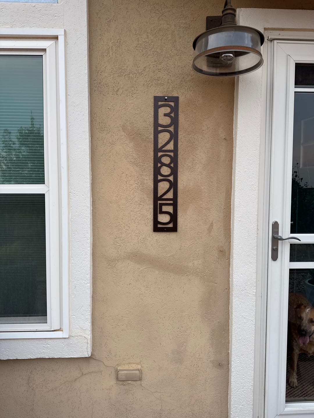 Customer photo review of Vertical Address Sign