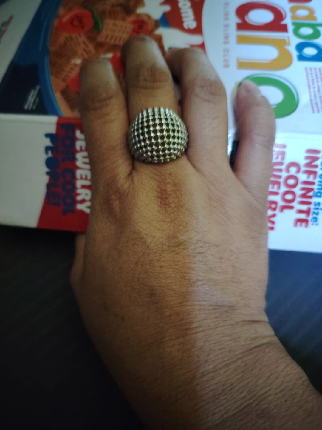 Customer photo review of Anillo Hattie Plata