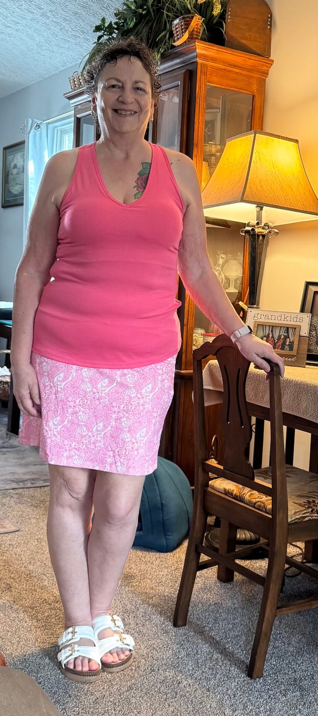 Customer photo review of The Simply Free V Neck Freedom Tank