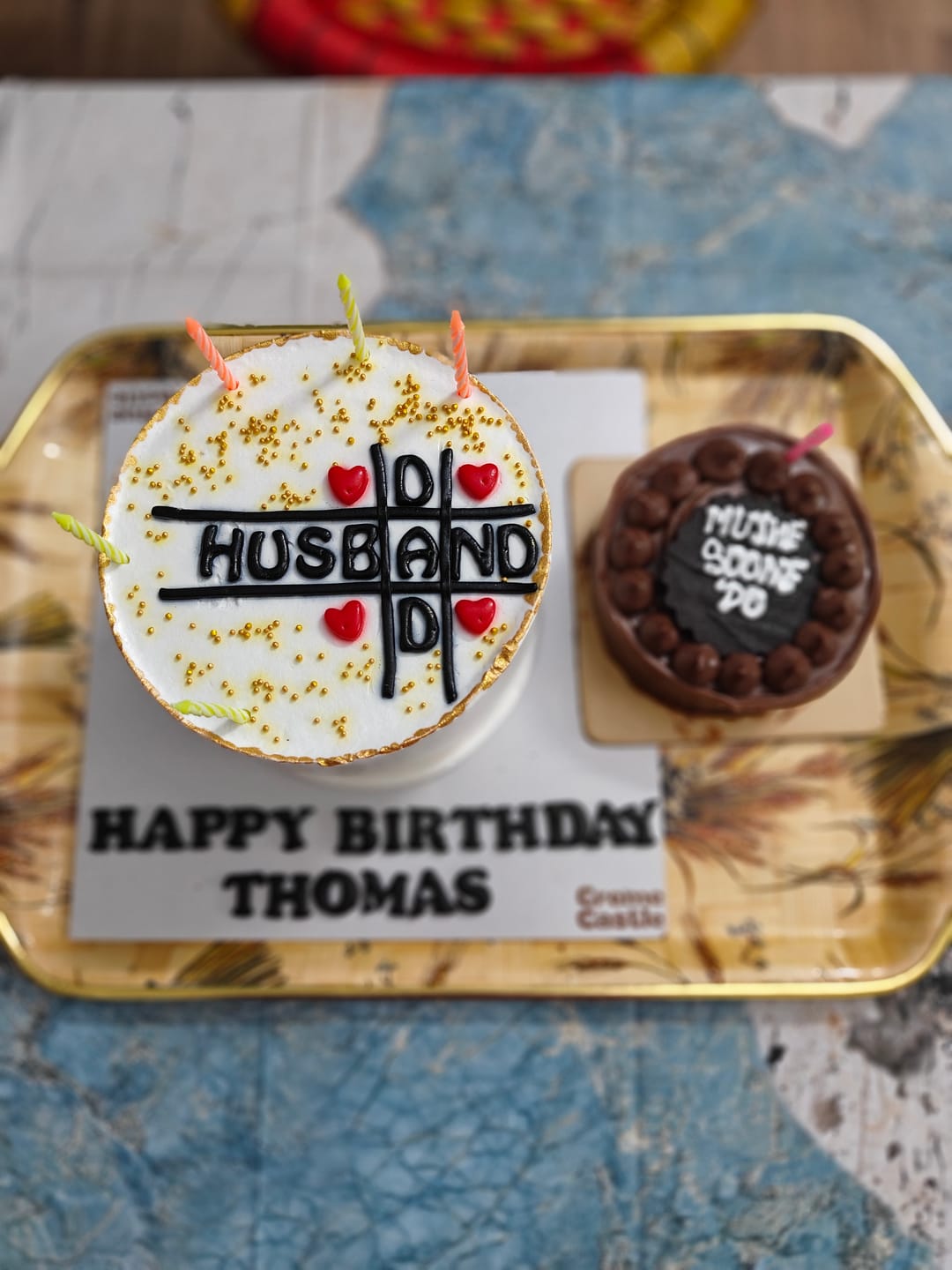 Customer photo review of Husband Theme Celebration Cake