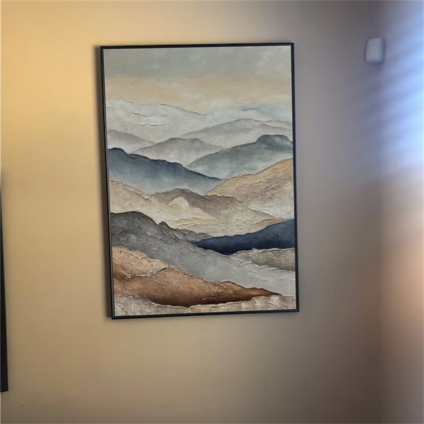 Customer photo review of Minimalist Mountain Texture Canvas # MM409
