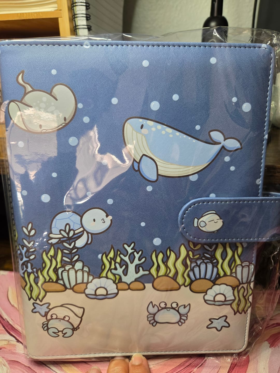 Customer photo review of Vegan Leather Binder/Planner - Sea Friends