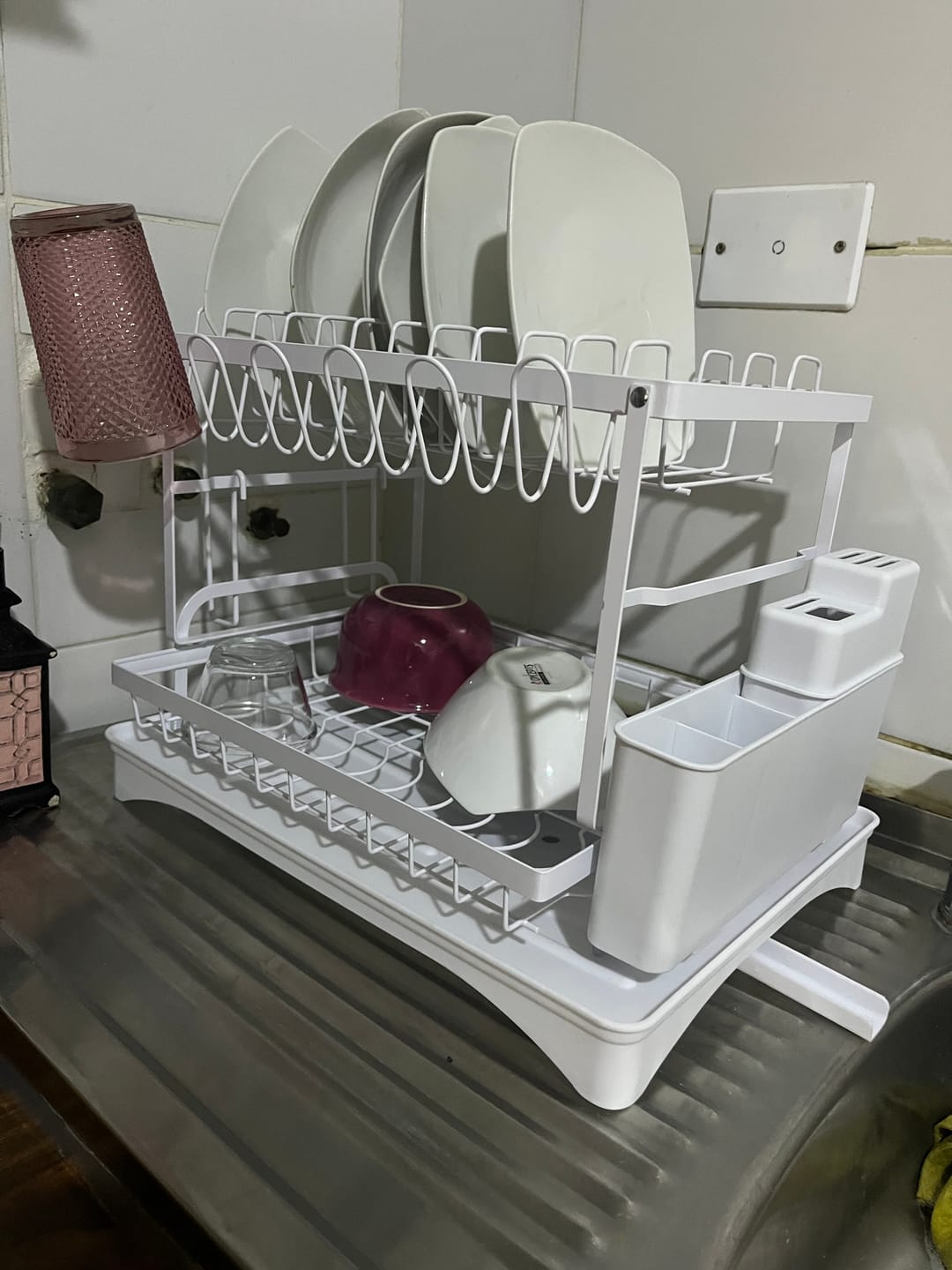 Customer photo review of Escurridor De Platos 2 Niveles Secaplatos Multifuncional