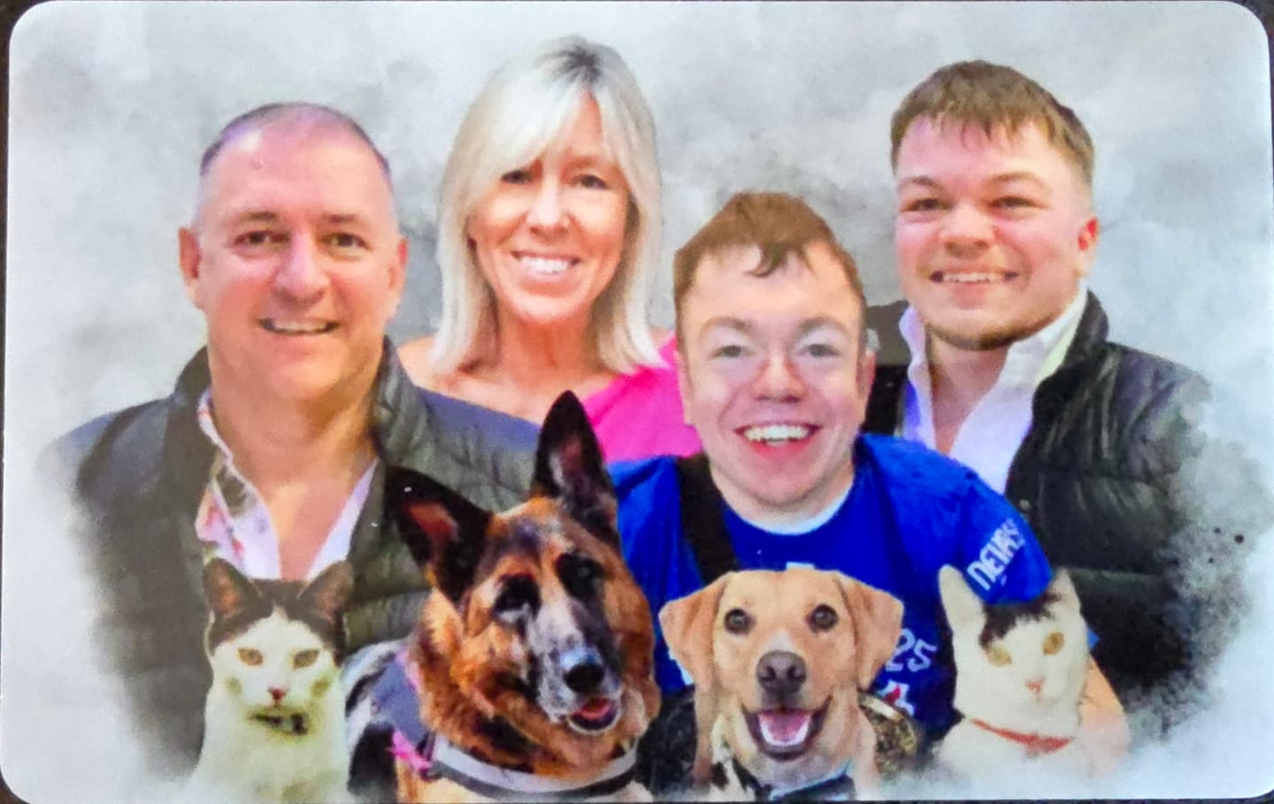 Customer photo review of Add Loved One to Photo, Family Portrait From Different Photos, Combine Photos Canvas, Christmas Gift, Memorial Gift for Dad Mom, Add Passed Away