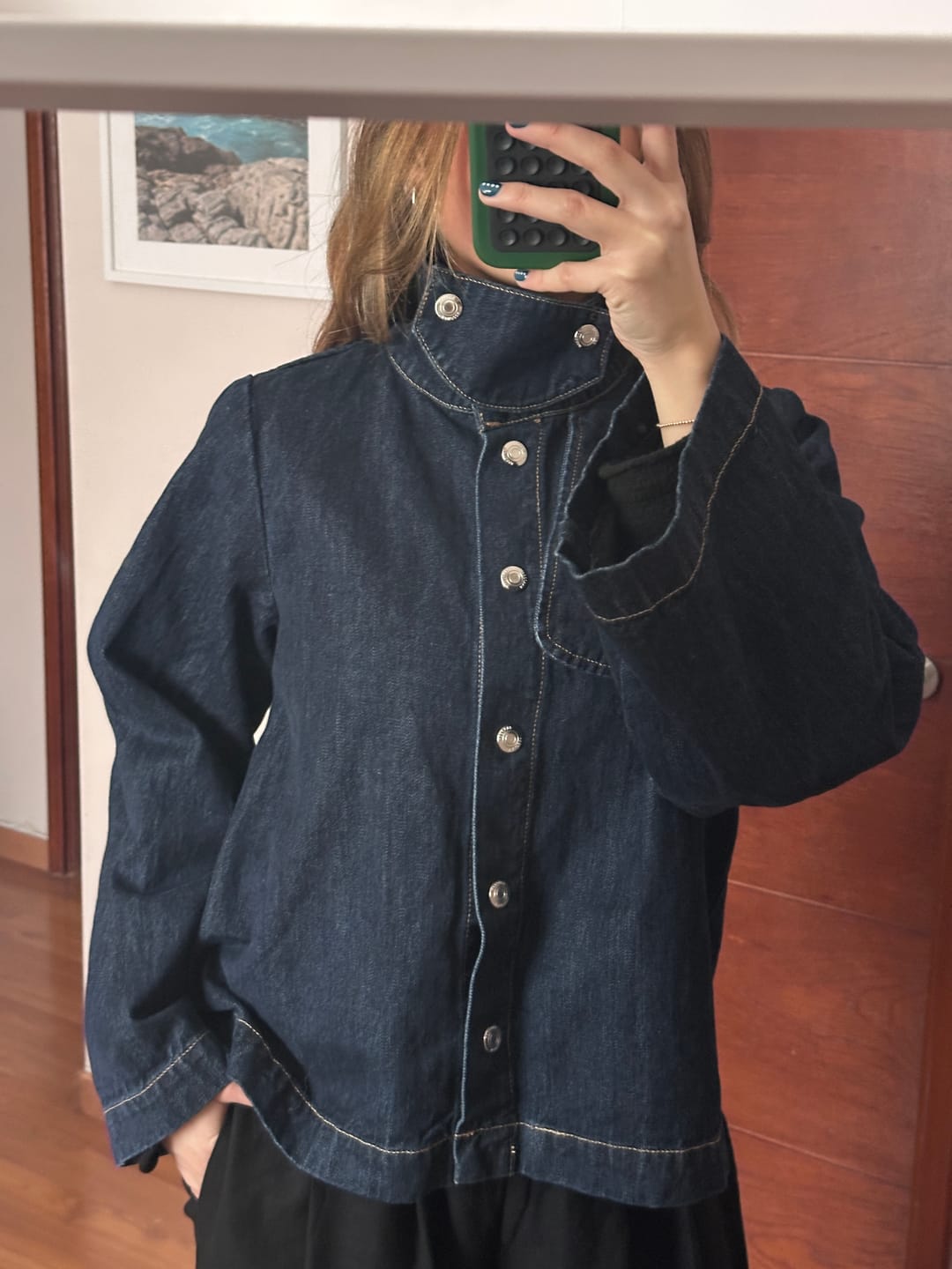 Customer photo review of Sobrecamisa Capa Denim Indigo