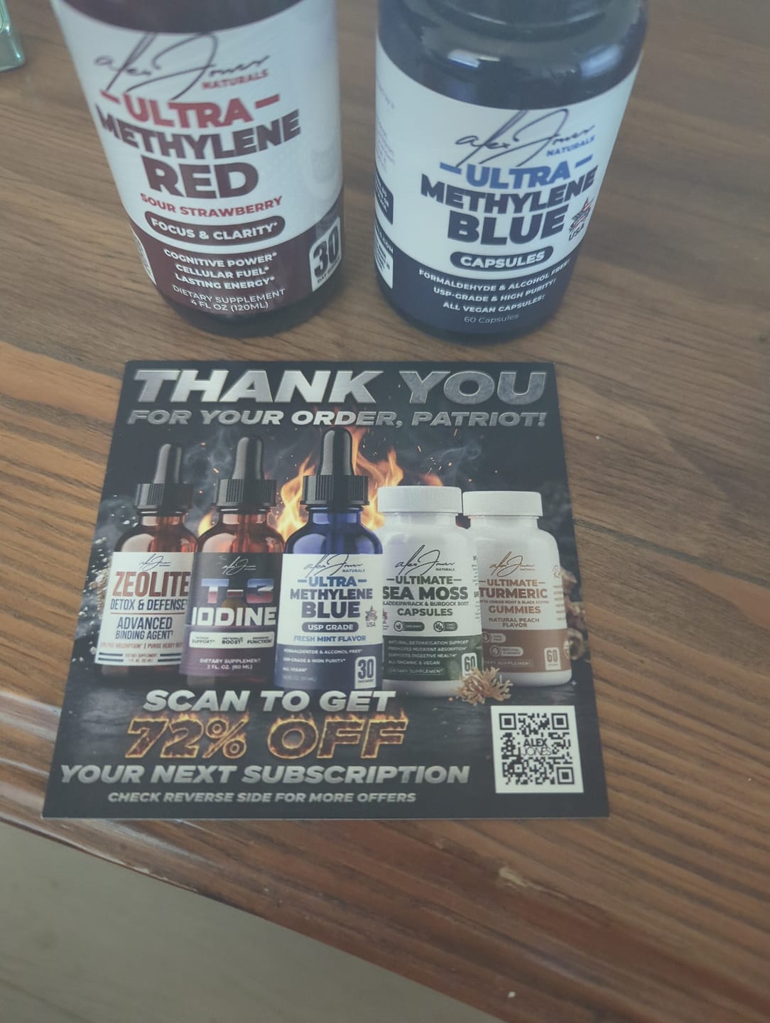Customer photo review of Ultra Methylene Blue Capsules (60 Capsules) (30 Servings)