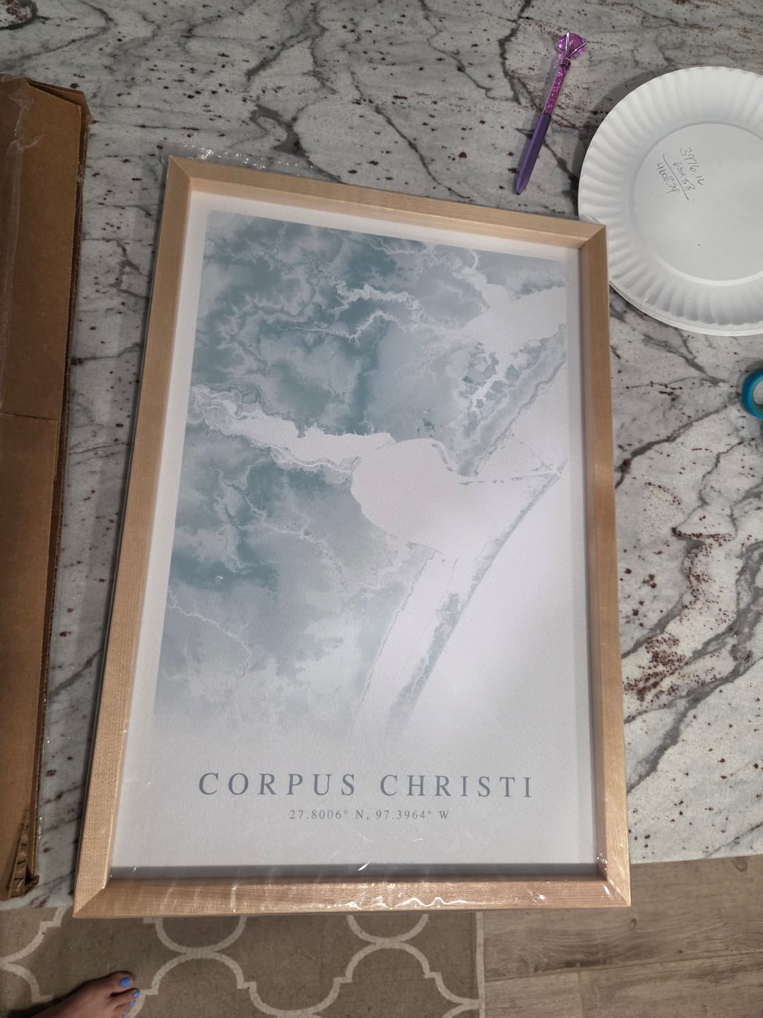 Customer photo review of Corpus Christi Map Print