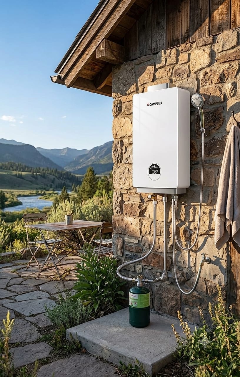 Customer photo review of Camplux Instant Indoor Tankless Gas Water Heater 3.18 GPM | Black
