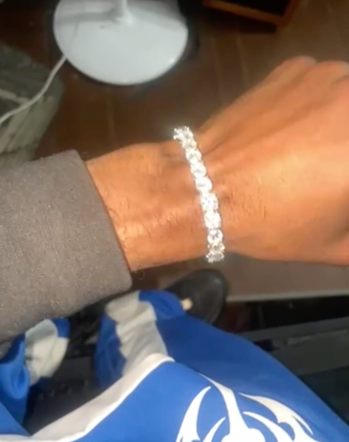 Customer photo review of GL VVS1 Moissanite Tennis Chain Necklace ALL SIZE S925 Silver