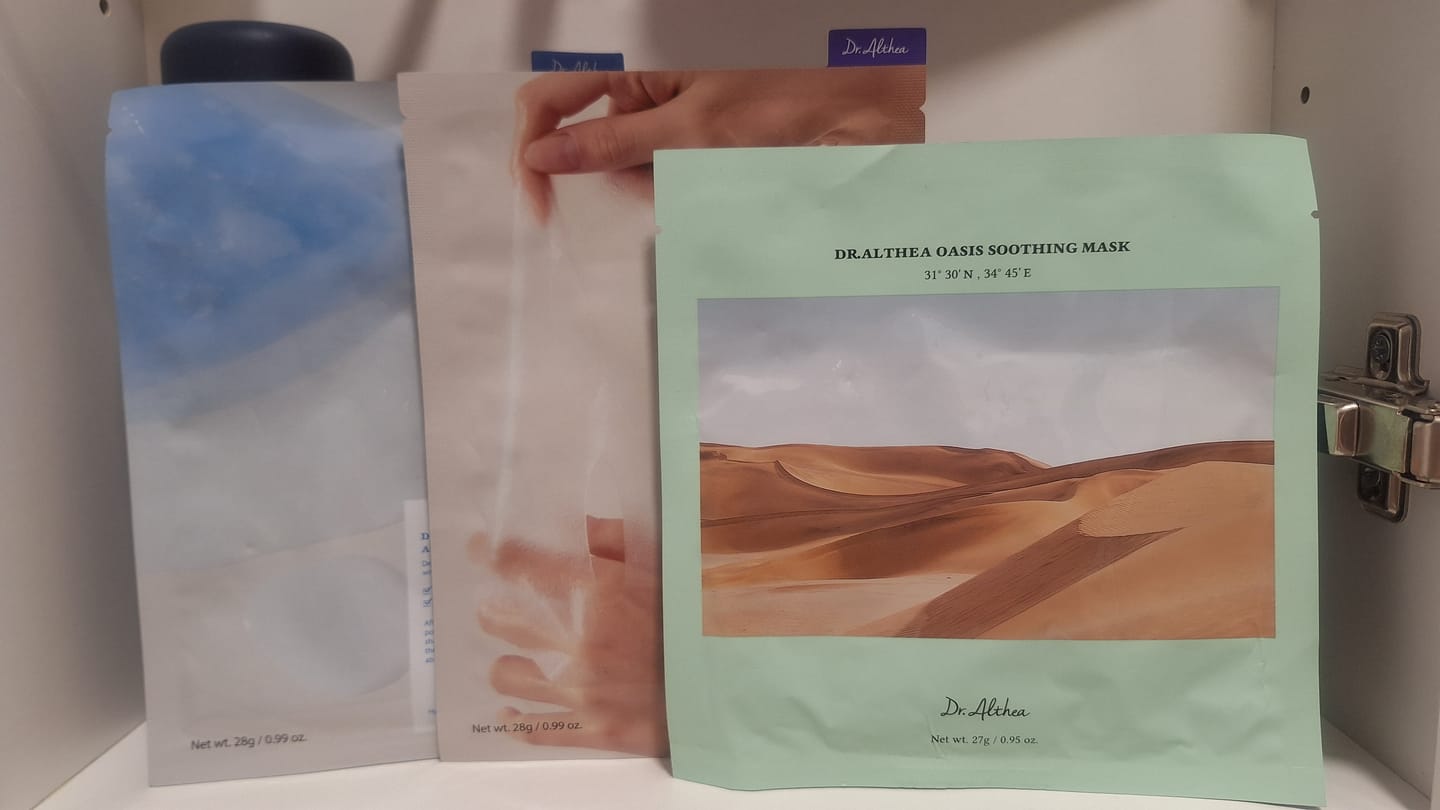 Customer photo review of Nomierinoša auduma maska Dr. Althea Pro Lab Oasis Soothing Mask