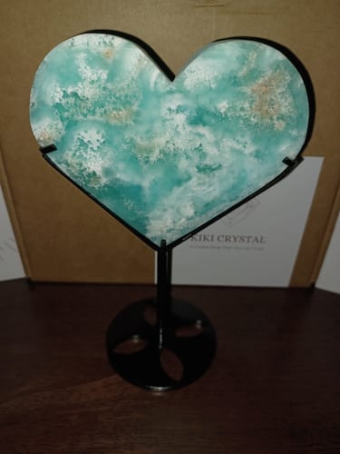 Customer photo review of Unique,Natural Crystal Charming Hemimorphite Heart