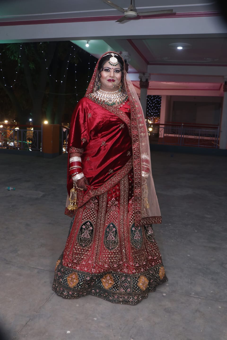 Customer photo review of Bridal Special Velvet Zarkan Diamond Work Lehenga Choli