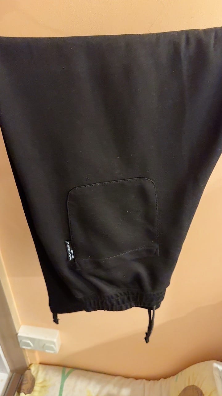 Customer photo review of Unisex Wide Leg Sweatpants With Adjustable Cuffs