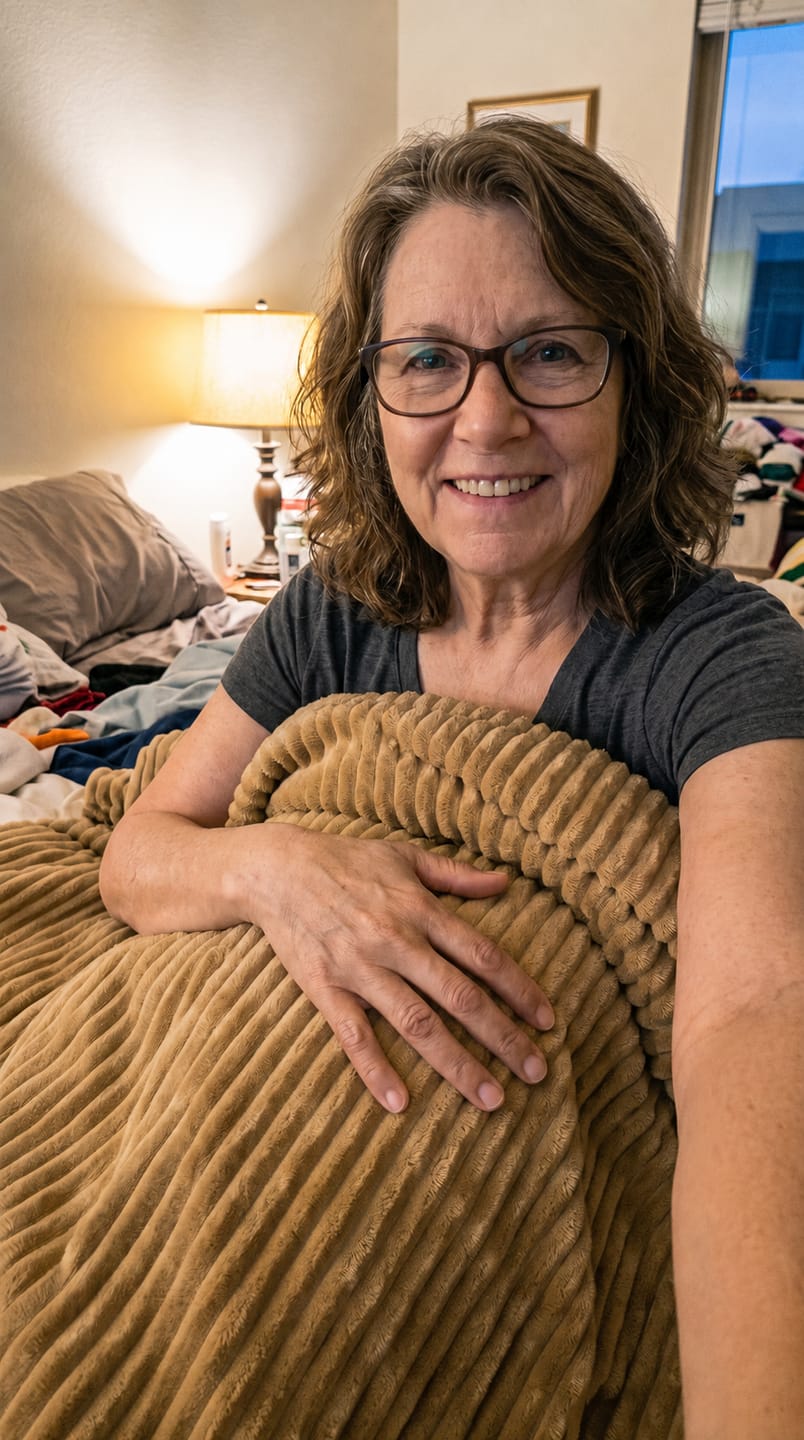 Customer photo review of Extra NuvoDreams™ Hypoallergenic Blanket One Time Only Offer!