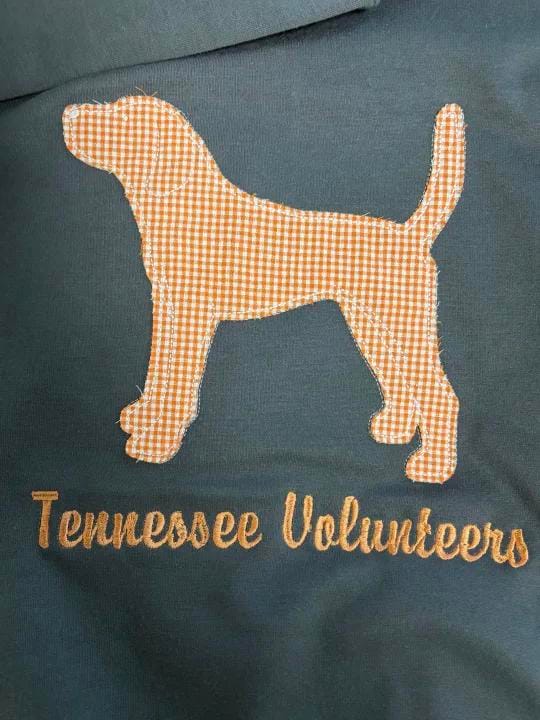 Customer photo review of Custom Tennessee Volunteers Women’s Team Spirit Sweatshirt – Applique Embroidered Side Bow Pullover