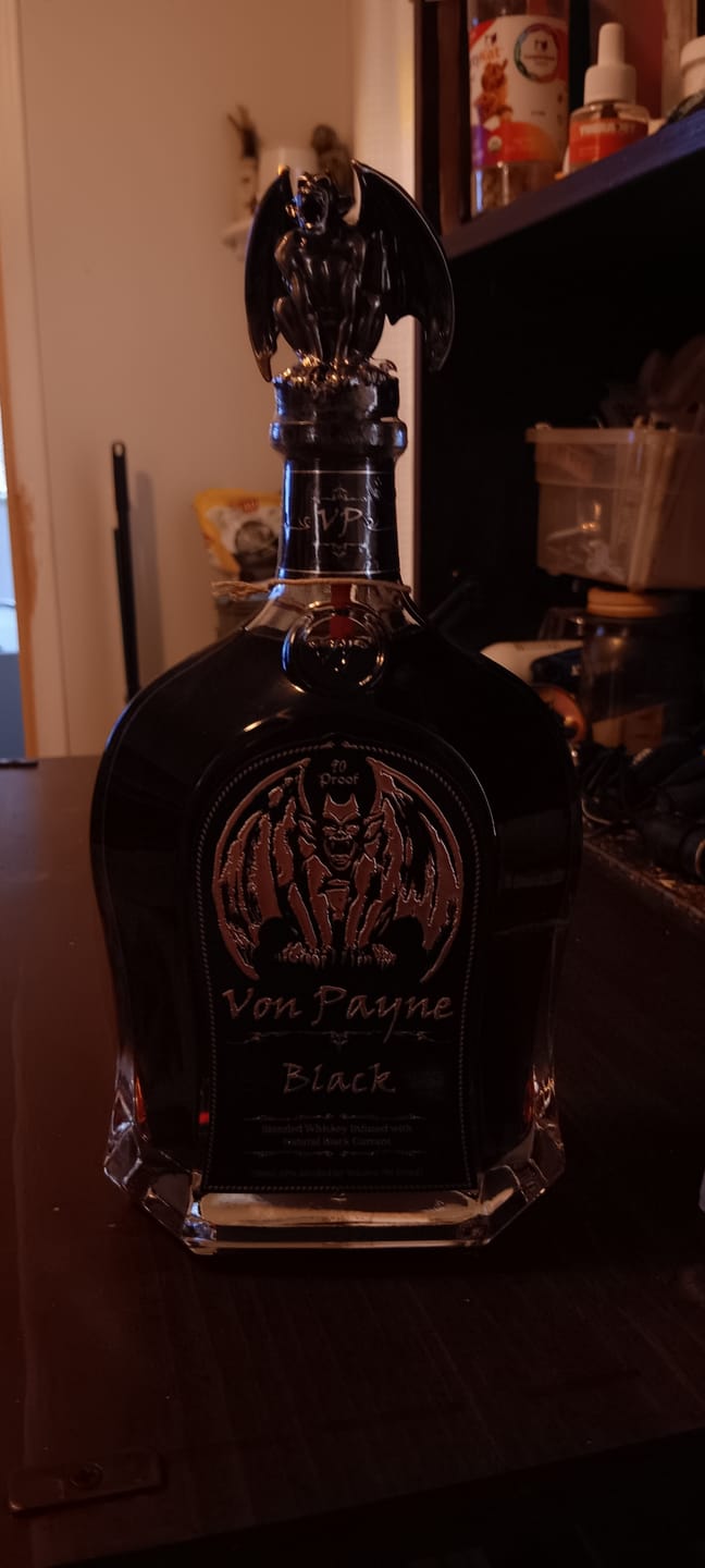Customer photo review of Von Payne Black Blended Whiskey