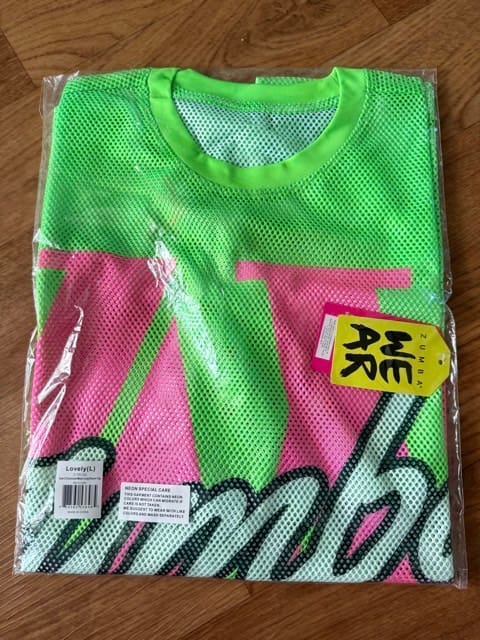 Customer photo review of Dale-Z Oversized Mesh Long Sleeve Top
