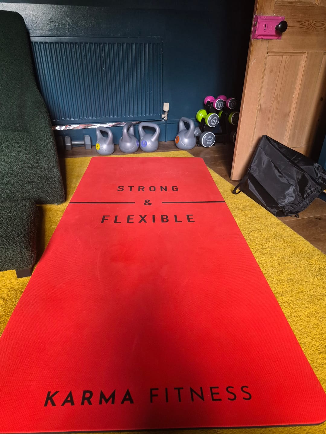 Customer photo review of Large Exercise Mat - Extra Wide & Thick Yoga Mat