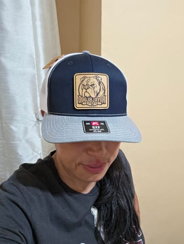 Customer photo review of Richardson 112 Custom Leather Patch Hats