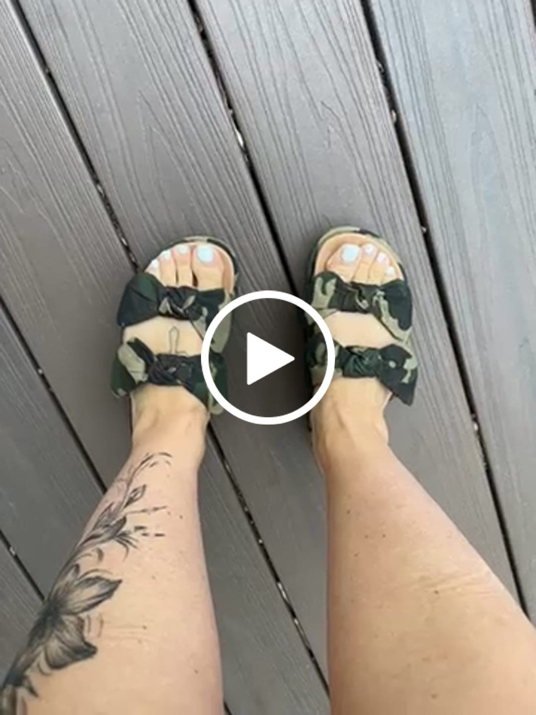 Customer video review of Corky's Camo Lil Bit Knotty Sandals