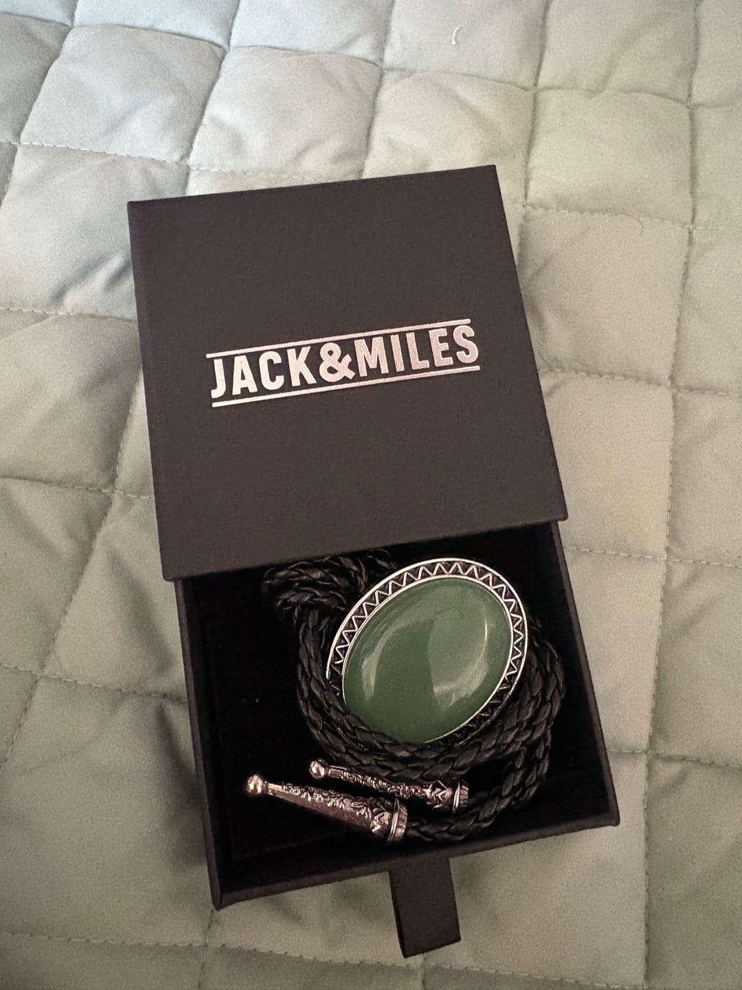 Customer photo review of The Jade Stone -Bolo Tie and Gift Box
