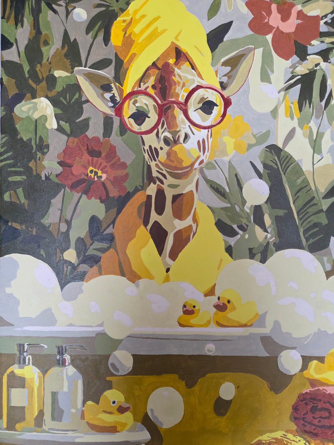 Customer photo review of Bubble bath day | Paint by Number