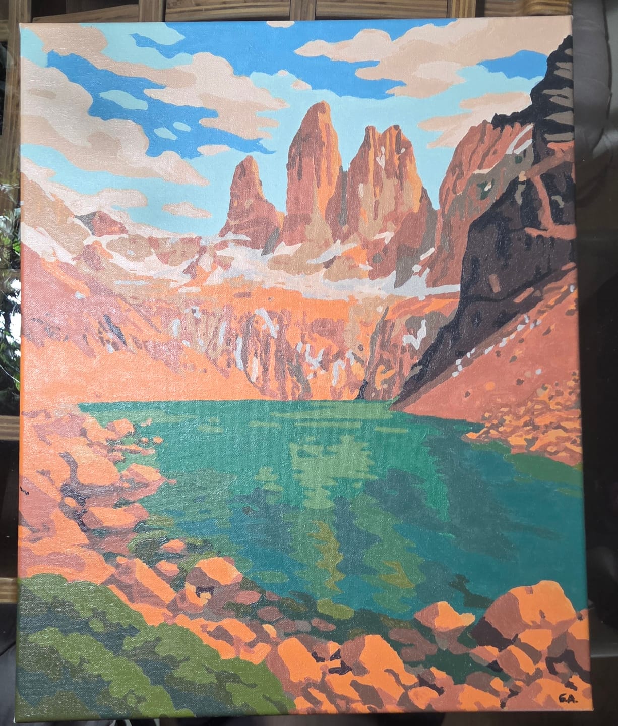 Customer photo review of Torres del Paine (Pintura por Números) 40x50 cm