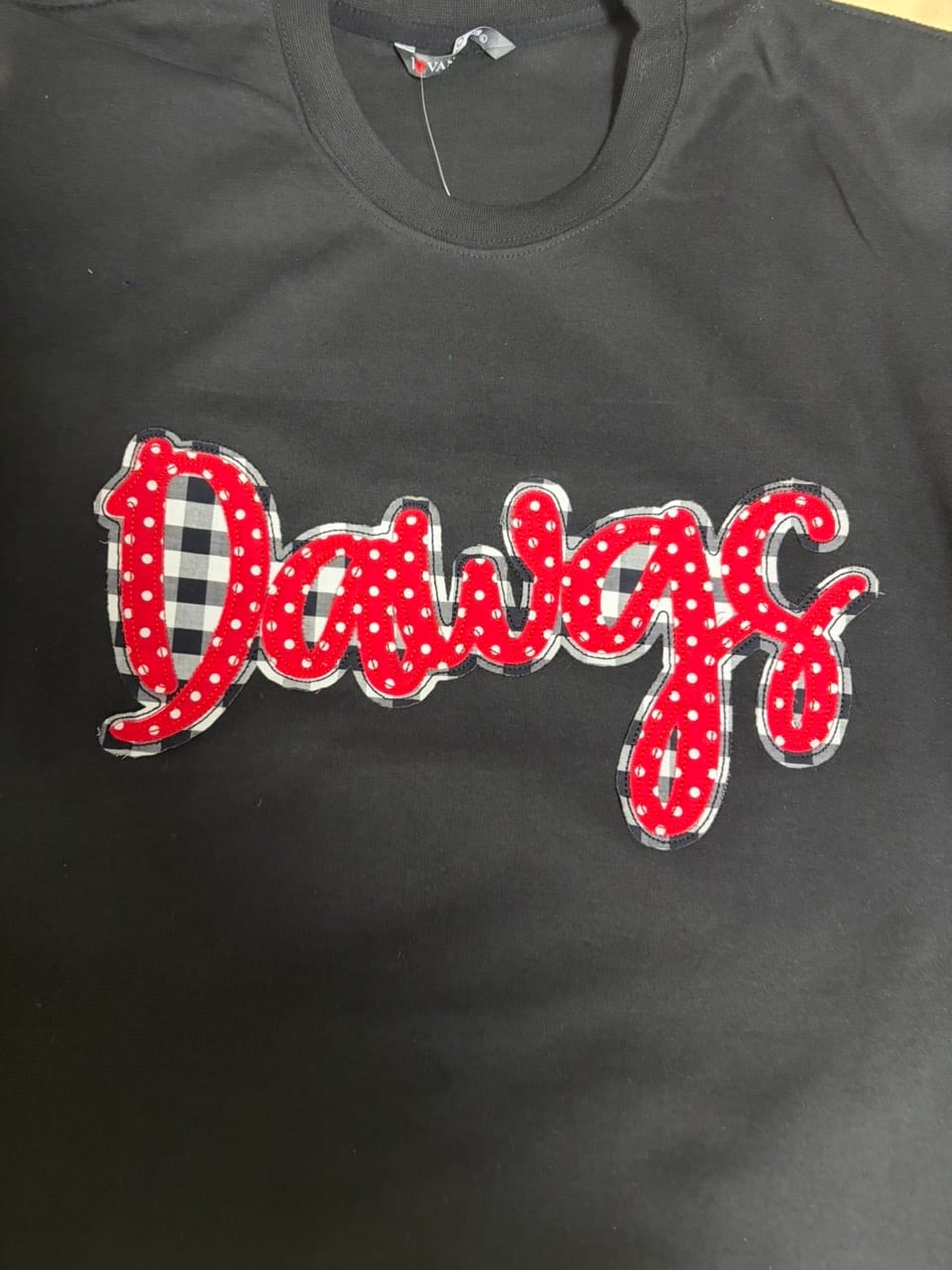 Customer photo review of Custom Embroidered Sweatshirt, Applique Sweatshirt, Gameday Sweatshirt, Sports Apparel, Spirit Wear | Game Day Wear