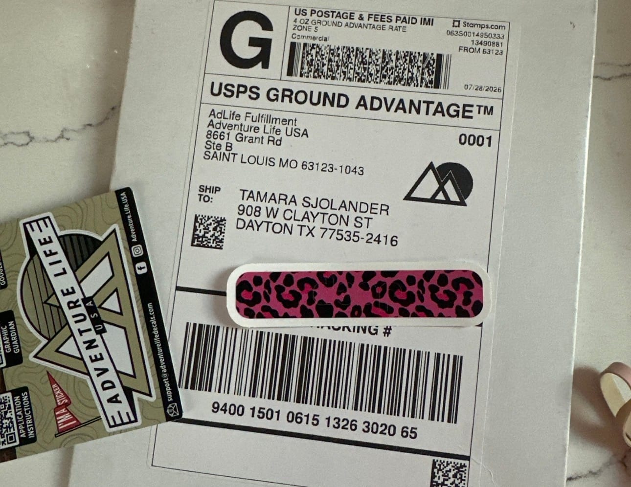 Customer photo review of Animal Print Steering Wheel Decal for Jeep