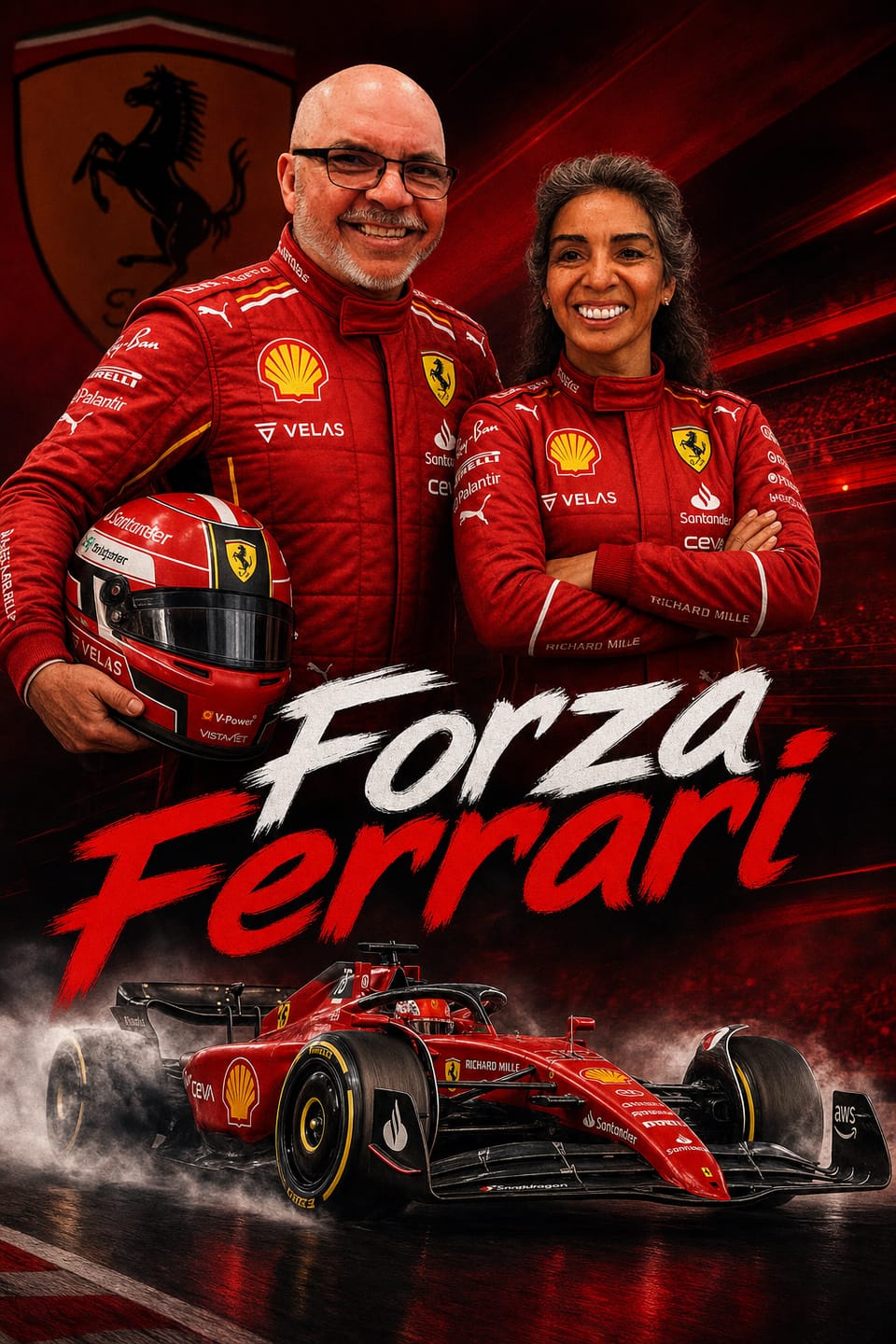 Customer photo review of Custom F1 Racing Portrait